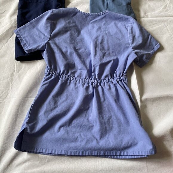 Scrub Tops Greys Anatomy Carharrt Sz XS Medical School Gray Luxe Lot of 5 Nurse - Picture 7 of 12